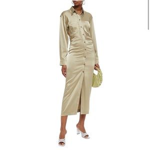 Nanushka Kinsley shirt dress - Sage